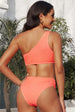 Textured One-Shoulder Bikini Set Trendsi