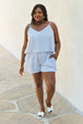  Let It Happen  Double Flare Striped Romper in Cobalt Blue Bazaarbey