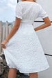 Textured  Short Sleeve Dress -BazaarBey - www.shopbazaarbey.com