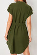 Tied Notched Short Sleeve Dress -BazaarBey - www.shopbazaarbey.com