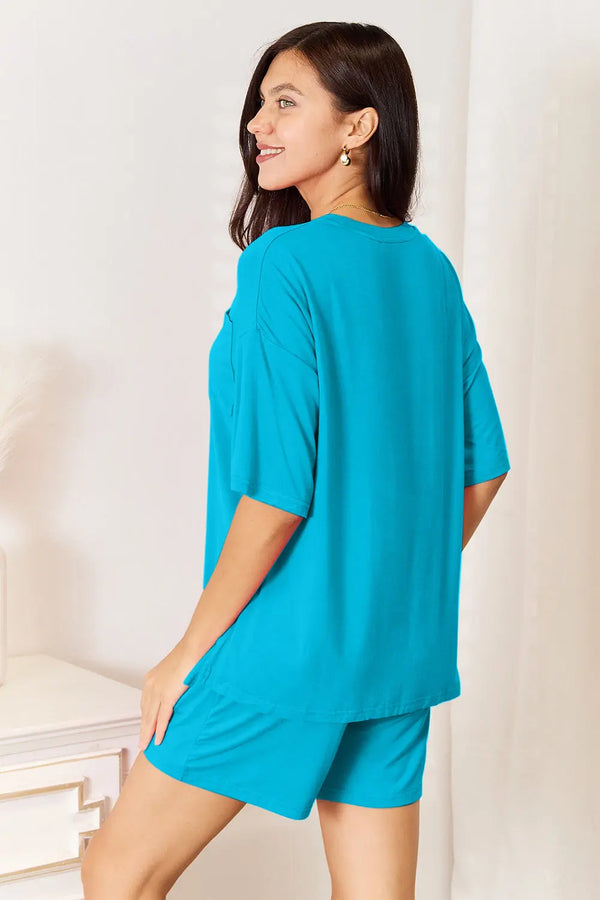  Soft Rayon Half Sleeve Top and Shorts Set Bazaarbey