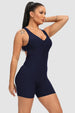  Wide Strap Active Romper Trendsi