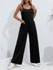 Tie-Shoulder Wide Leg Jumpsuit with Pockets Trendsi