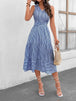 Striped  Sleeveless Midi Dress -BazaarBey - www.shopbazaarbey.com