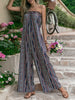 Tied Printed Tube Wide Leg Jumpsuit Trendsi