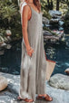 Spaghetti Strap V-Neck Jumpsuit with Pockets Trendsi