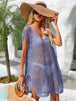 Side Slit Plunge Openwork Cover-Up Trendsi