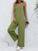 Tie-Shoulder Wide Leg Jumpsuit with Pockets Trendsi