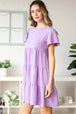  Full Size  Short Sleeve Tiered Dress -BazaarBey - www.shopbazaarbey.com