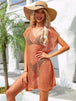 Side Slit Plunge Openwork Cover-Up Trendsi