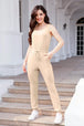 Drawstring Round Neck Sleeveless Jumpsuit Trendsi