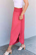  Comfort Princess Full Size High Waist Scoop Hem Maxi Skirt in Hot Pink 