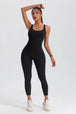 Wide Strap Sleeveless Active Jumpsuit Trendsi