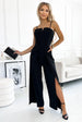 Spaghetti Strap Split Jumpsuit Trendsi
