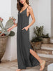 Slit Scoop Neck Sleeveless Dress -BazaarBey - www.shopbazaarbey.com