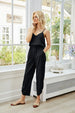 V-Neck Spaghetti Strap Sleeveless Jumpsuit Trendsi