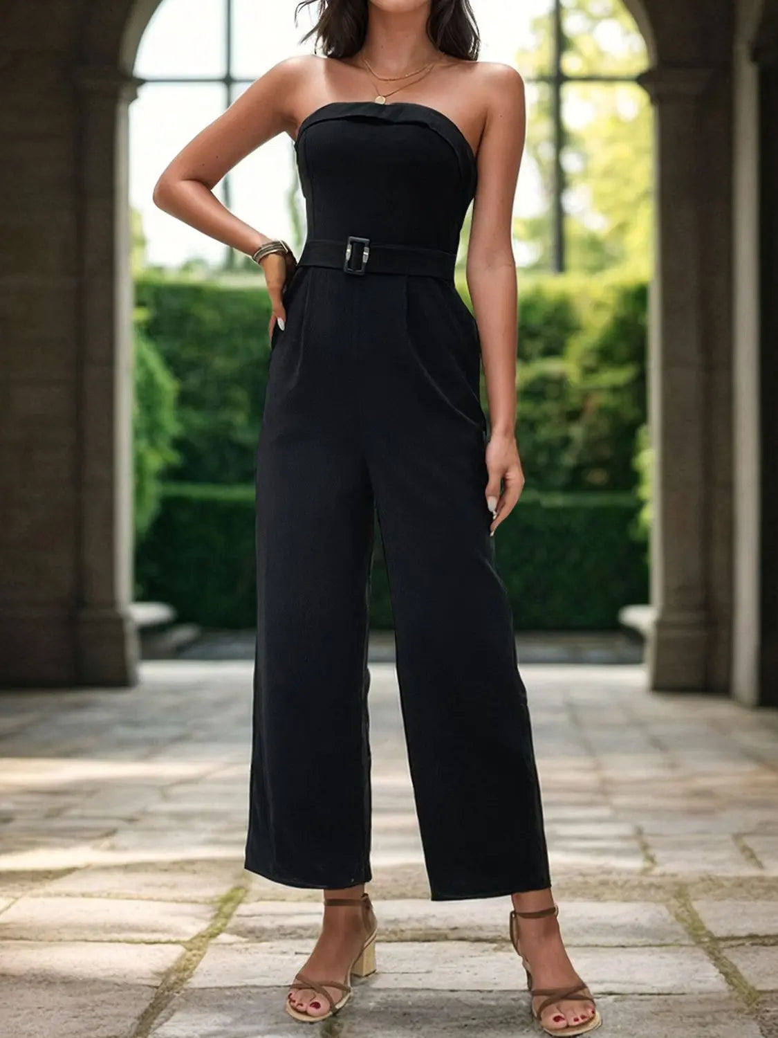 BazaarBey Tube Jumpsuit with Pockets 