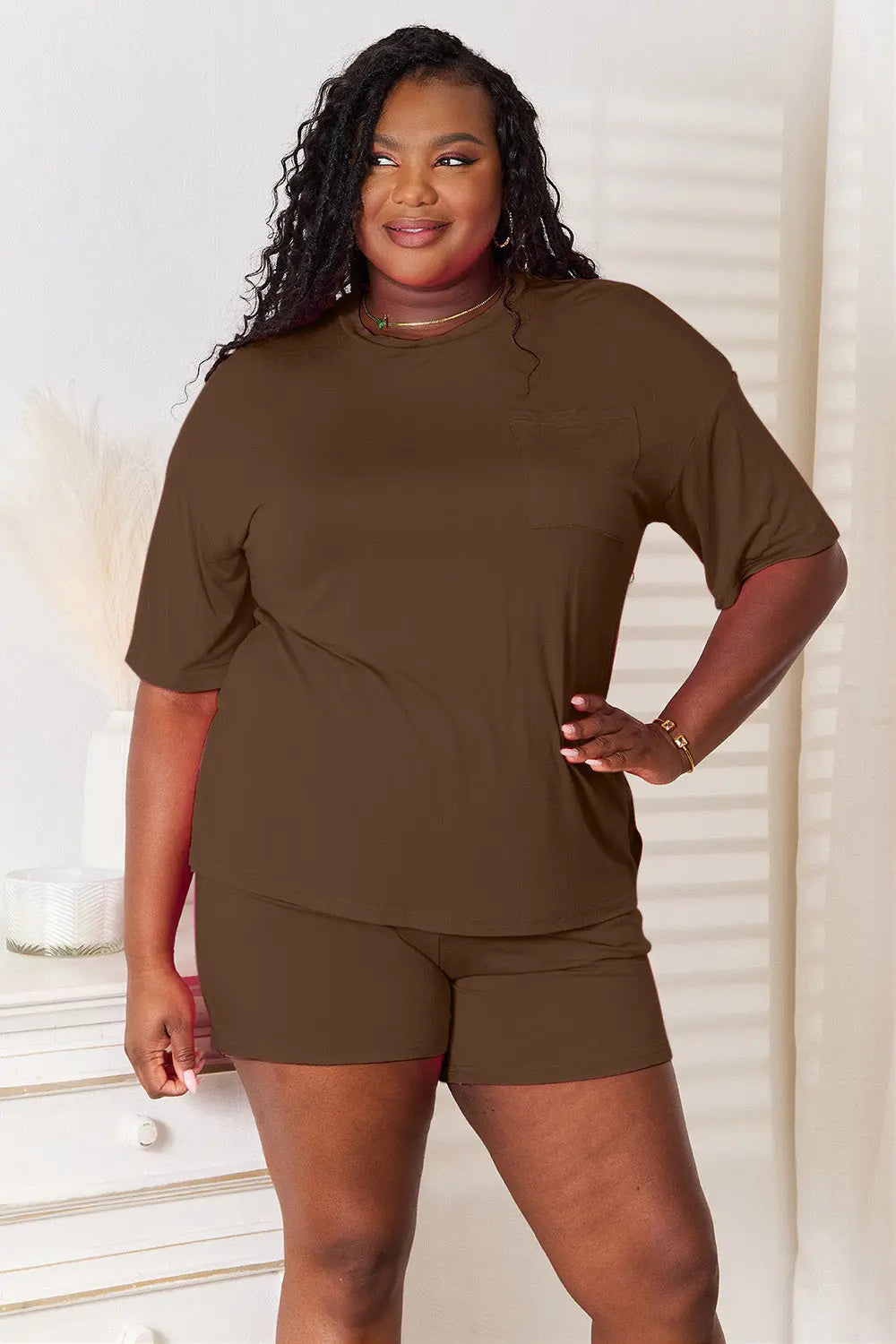   Soft Rayon Half Sleeve Top and Shorts Set Bazaarbey