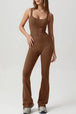 Square Neck Sleeveless Sports Jumpsuit Trendsi