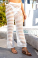 Openwork Mid-Rise Waist Swim Pants Trendsi