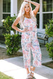 Floral Spaghetti Strap Scoop Neck Jumpsuit Trendsi