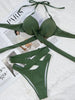 Crisscross Halter Neck Bikini Set Trendsi
