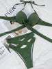 Crisscross Halter Neck Bikini Set Trendsi