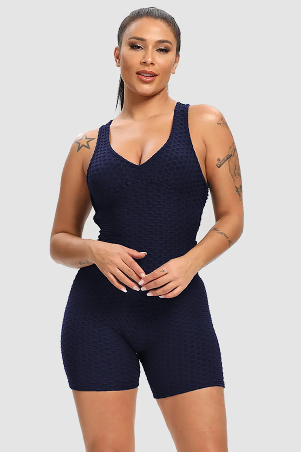 BazaarBey  Wide Strap Active Romper 
