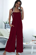 Square Neck Sleeveless Pocket Jumpsuit Trendsi