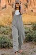  V-Neck Sleeveless Jumpsuit with Pockets Trendsi