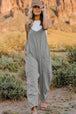   V-Neck Sleeveless Jumpsuit with Pockets Trendsi