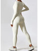 Square Neck Long Sleeve Sports Jumpsuit Trendsi