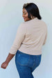  My Favorite  3/4 Sleeve Cropped Cardigan in Khaki Bazaarbey