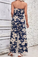 Floral Strapless Wide Leg Jumpsuit Trendsi