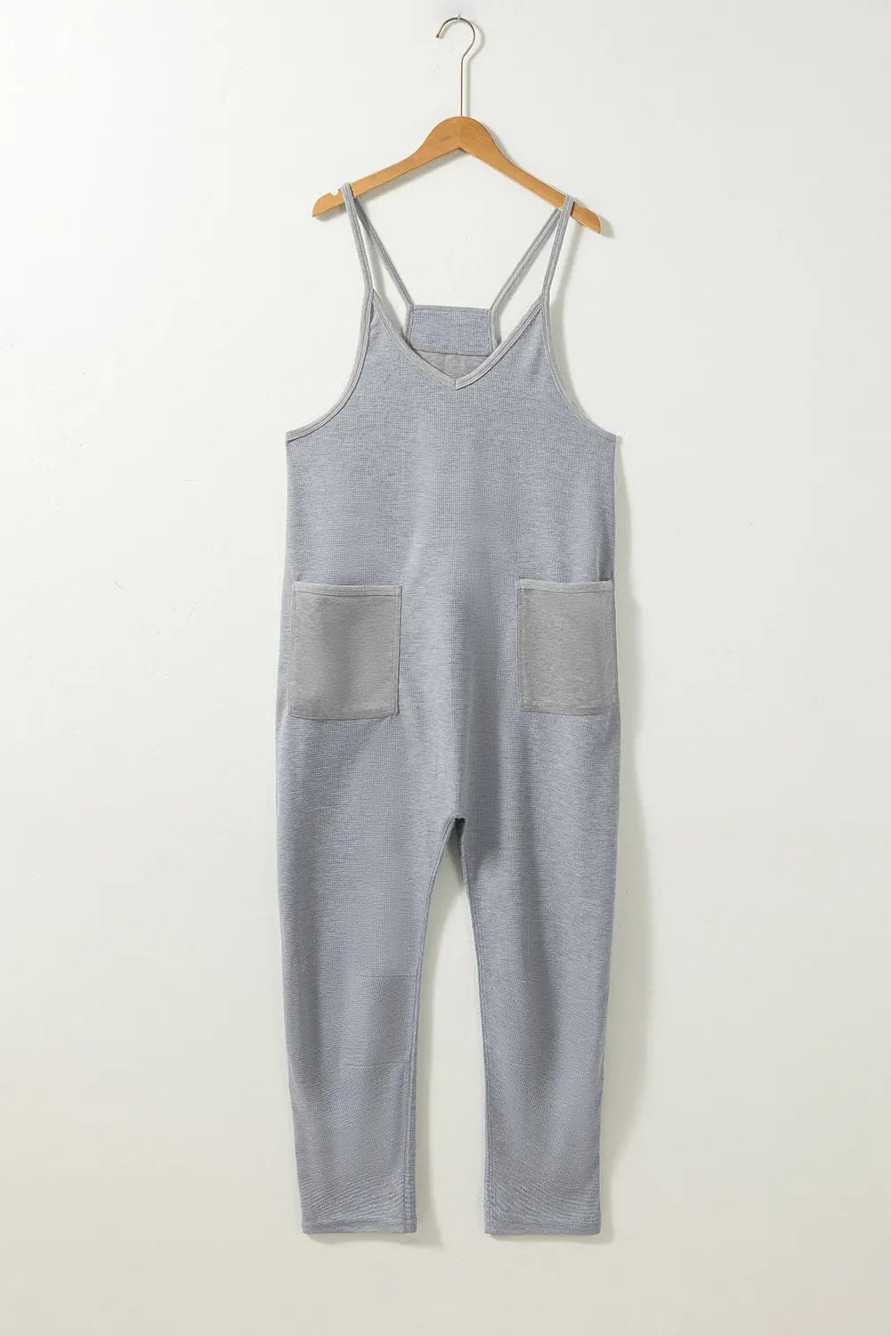Pocketed V-Neck Spaghetti Strap Jumpsuit Trendsi