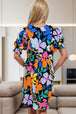 Printed  Half Sleeve Mini Dress -BazaarBey - www.shopbazaarbey.com
