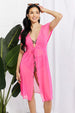  Swim Pool Day Mesh Tie-Front Cover-Up Trendsi