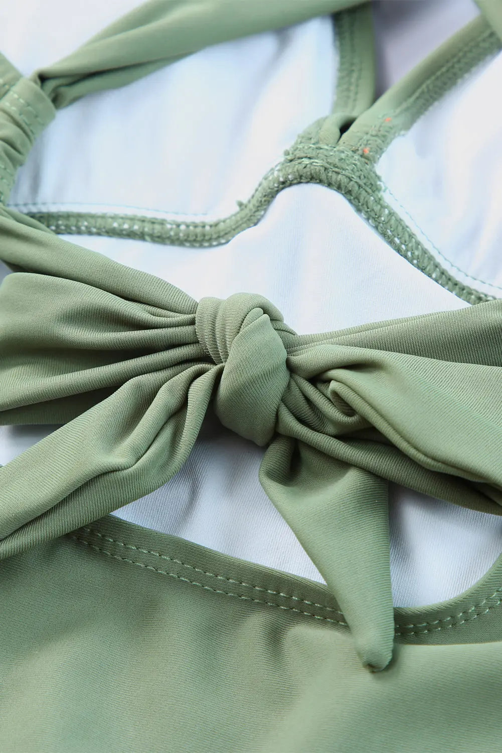 Tie Back Sleeveless Swim Dress and Bottoms Set Trendsi