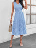 Striped  Sleeveless Midi Dress -BazaarBey - www.shopbazaarbey.com