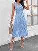 Striped  Sleeveless Midi Dress -BazaarBey - www.shopbazaarbey.com