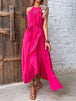 Neck Tie Belt Dress -BazaarBey - www.shopbazaarbey.com