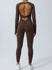 Twisted Backless Long Sleeve Jumpsuit Trendsi