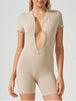  Short Sleeve Active Romper Trendsi