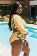  Swim Cool Down Longsleeve One-Piece Swimsuit Trendsi