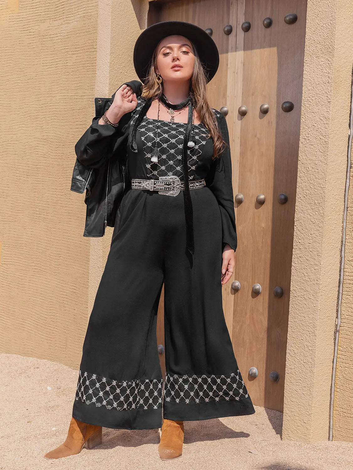BazaarBey  Square Neck Jumpsuit 