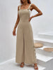BazaarBey Side Decor Button Wide Leg Overalls 