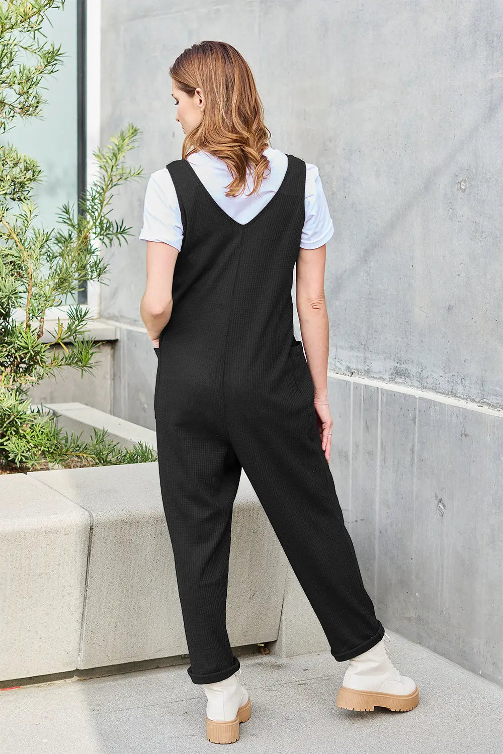 Sleeveless Straight Jumpsuit Trendsi