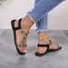Rhinestone Butterfly Flat Sandals Trendsi