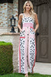  Color Block Smocked Jumpsuit Trendsi