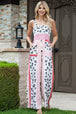  Color Block Smocked Jumpsuit Trendsi